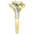 thumbnail image 3 of Dazzlingrock Collection 0.90 Carat (ctw) 14K Round Diamond Millgrain Two Stone Bridal Engagement Ring, Yellow Gold, Size 6, 3 of 4