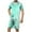 Green, variant on cllios Men Pajama Sets Silk Stain 2 Piece Pjs Suits Gradient Short Sleeve Button Down Shirts and Shorts Loungewear Lightweight Soft Pajamas Sleepwear