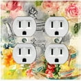 thumbnail image 1 of Metal Light Switch Plate Outlet Cover Flower Teapot ROS007, 1 of 13