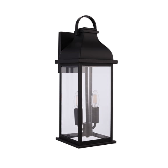 Craftmade - Bent Tree 2 Light 19.13 in. Midnight Finish Wall Mount Outdoor Lantern with Clear Glass Shade