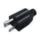 thumbnail image 3 of Adaptador de enchufe estadounidense Convertidor compacto para dormitorio Adaptadores eléctricos Negro, 3 of 9