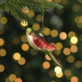 thumbnail image 2 of Northlight 6.5" Yellow and Red Parrot Glass Christmas Ornament, 2 of 5