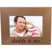 daddy and me - Wood Picture Frame Holds 4x6 Inch Photo - Great Gift for Father's Day Birthday or Christmas Gift for Dad Grandpa Papa Husband