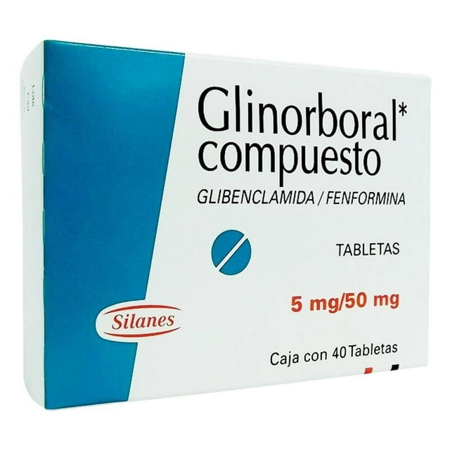 Glinorboral compuesto 5 mg/50 mg 40 tabletas