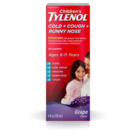 Tylenol Children's Cold + Cough + Runny Nose Oral Suspension Grape - 4