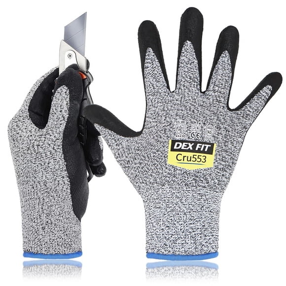 Guantes resistentes a cortes DEX FIT Cru553 Nivel 5 Gris L (9)
