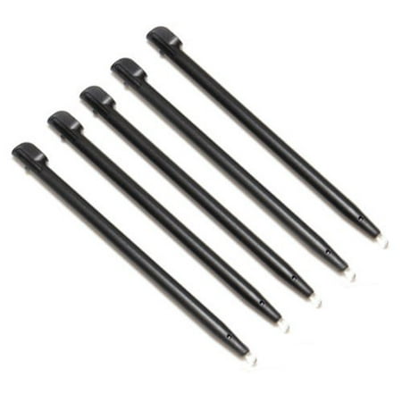 Refurbished Lot Of 5 Compatible Black Slot In Plastic Stylus Touch Pen For Nintendo