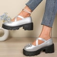 thumbnail image 6 of Bkhluea Women Cross Strap Bow Mary Jane Platform Shoes Comfortable Footwear For Office Casual Outdoor Daily Activities, 6 of 7