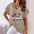 thumbnail image 2 of GERsome Patriotic T Shirts for Women American Flag Shirts 4th of July Tshirt USA Star Stripes Graphic Tees Casual V Neck Short Sleeve Tops S-3XL, 2 of 4