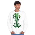 thumbnail image 4 of Irish Leprechaun Tuxedo St Pattys Tux Men's Crewneck Sweatshirt Brisco Brands L, 4 of 6