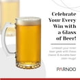 thumbnail image 3 of PARNOO Glass Beer Mug - Traditional 25 oz. Giant Beer Stein with Handles - Heavy-Duty Clear Drinking Glassware for Freezer & Refrigerator - Dishwasher-Friendly Beer Glasses Set of 2, 3 of 9