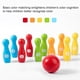 thumbnail image 3 of Juego De Bolos Con Números De Madera Educación Temprana Para Niños Juguetes Interactivos Para Padres E Hijos Para Exteriores E Interiores Juguetes De Madera Eigraketly OD013623-00, 3 of 6