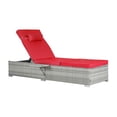 thumbnail image 6 of Outdoor Chaise Lounge Chair Set, 2pcs Rattan Outdoor Lounge Chairs for Outside with Folding Tray, Outdoor Lounger Recliner with Cushions for Patio, Poolside, Garden, 6 of 8
