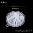 thumbnail image 2 of Uxcell 6.1" O.D. 300 Mesh Food Filter Strainer Kitchen Mesh Filters Strainers Fine Mesh Sieve White 4 Pack, 2 of 6