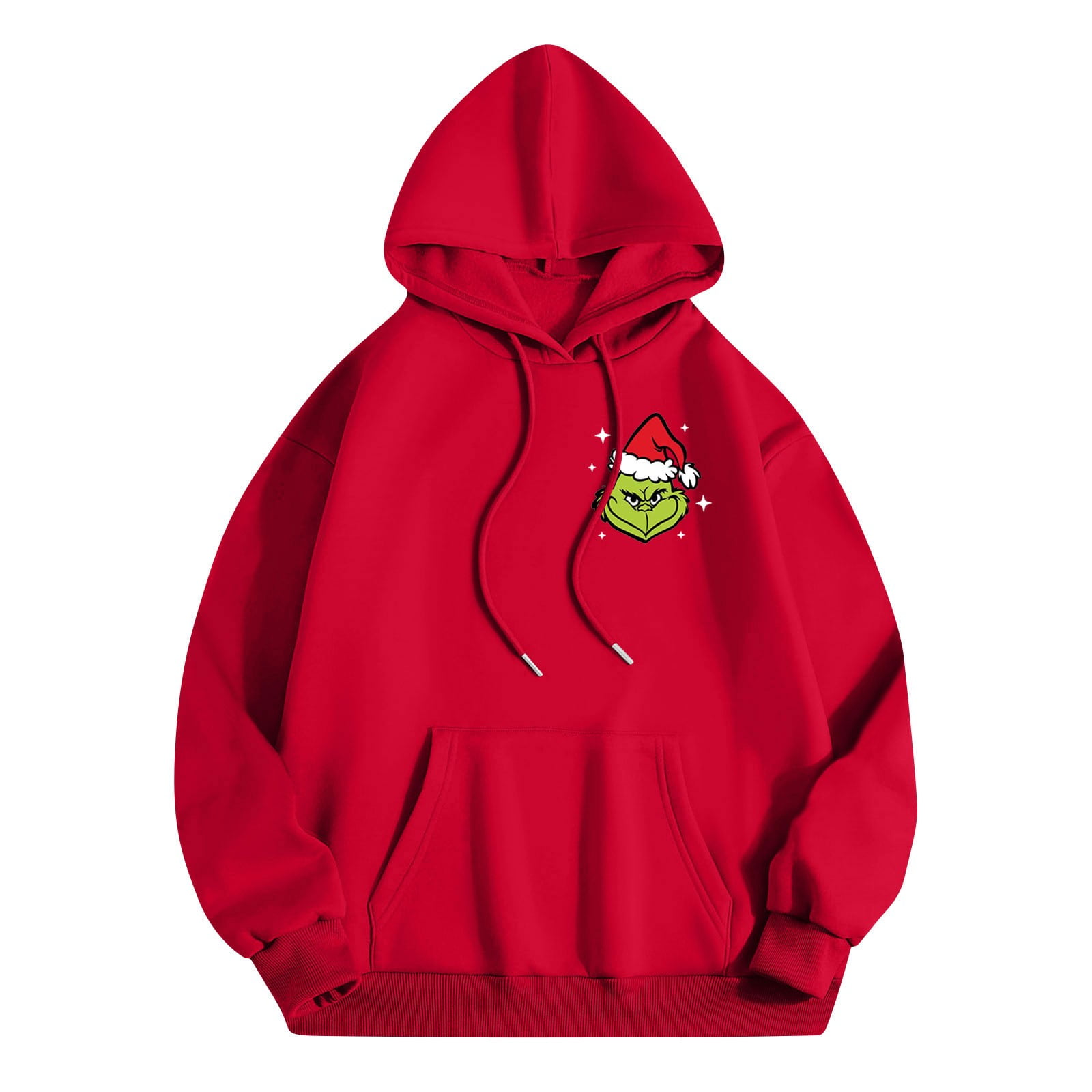 Womens Christmas Grinch Hoodie Sweatshirt, Ugly Christmas Grinch