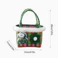 thumbnail image 3 of Christmas Weave Basket, Christmas Storage Basket and Organizer, Christmas Scarf Reindeer Vegetable Basket, for Storing Miscellaneous Items, Cosmetics, 7.87x5.5x4.3 inch, 3 of 7