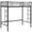 Black, variant on Costway Twin Size Loft Bed Heavy Duty Metal Loft Bed Frame with Safety Guardrail Silver