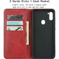 thumbnail image 3 of for Galaxy A11 Wallet Case,Premium PU Leather Flip Folio Case,Card Slots,Cash Pocket,Kickstand,Magnetic Closure TPU Shockproof Interior Protective Case for Samsung Galaxy A11,Red, 3 of 14