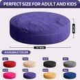 thumbnail image 4 of Congermom Bean Bag Chair Stuffed Memory Foam for Adults & Kids with Velvet Ultra Soft Fur 7FT，Purple, 4 of 7