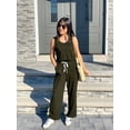 thumbnail image 3 of PRETTYGARDEN One Piece Jumpsuits for Women Summer Casual Drawstring Sleeveless Tank Romper Beach Vacation Outfits, 3 of 7