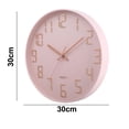 thumbnail image 2 of Reloj de pared silencioso, reloj de pared redondo con pilas Shi Ying de alta calidad de 12 pulgadas, 2 of 6