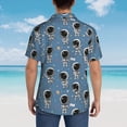 thumbnail image 6 of Balery Astronaut Print Men's Hawaiian Shirts Short Sleeve Beach Shirt Relaxed Fit Vacation Button Down Shirts-Large, 6 of 9