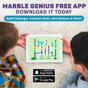 Marble Genius Marble Run - Maze Track or Race Game for Adults, Teens, Toddlers, or Kids Aged 4-8 years old, 150 Complete Pieces (85 Translucent Marbulous Pieces + 65 Glass-Marble Set), Super Set