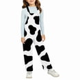 thumbnail image 5 of Generic Teen Girl Cow Overalls Adjustable Straps Wide Leg Casual Jumpsuit Onesie, 5 of 7
