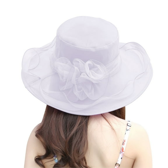 White Women's Baseball Caps, Women'S Headdress Hat Women'S Wedding Hat Sun Hat Flower Shade Seaside Beach Hat,Women's Accessories Baseball Caps