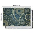 thumbnail image 5 of Artistic Bohemian Paisley Placemats Set of 6, Flax Durable Linen Heat Resistant Wrinkle Free Table Mats with Colorful Vintage Floral Mandala Patterns, 5 of 5