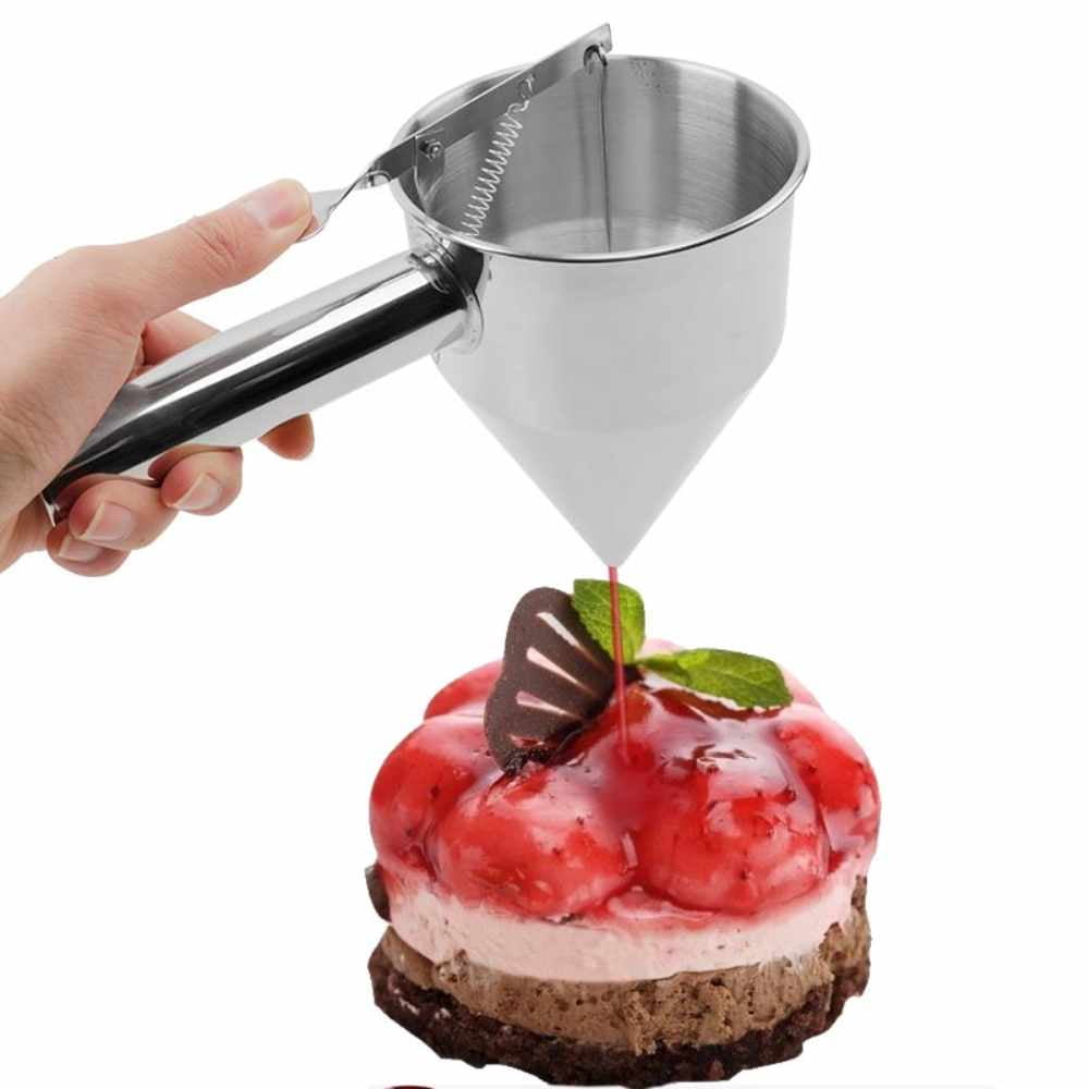 Baking Funnel Cake Desserts Cooking Tools for Home Kitchen Bakery Use Stainless Steel Funnel Octopus Balls Tools With Rack