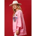 thumbnail image 4 of Sudadera con Lentejuelas de Cascanueces para Mujer, Sudadera Holgada Navideña de Larga con Cuello Redondo Rosa L, 4 of 6