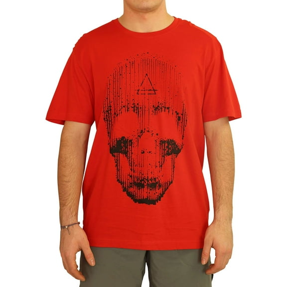 Elevenparis Mens Skull Graphic T-Shirt, Red, XX-Large