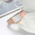 thumbnail image 6 of Women's Square Quartz Watch with Leather Strap and Zinc Alloy Case - the perfect combination of stylish and stylish!,Brown, 6 of 9
