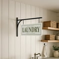 thumbnail image 3 of American Art Decor Self‑Serve Laundry Metal Sign - Double‑Sided Wall Decor for Laundry Room, Rustic Black/White/Green "Laundry Open 24 Hours" Sign, 3 of 6