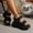 #284-Black, variant on Women's Fashion Casual Wedge Open-Toe Sandals – Breathable Round Toe with Adjustable Hook-and-Loop Strap for Spring Comfort