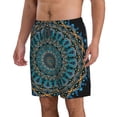 thumbnail image 2 of Kll Mandala Men'S Casual Summer Beach Shorts Hawaiian Shorts With Pockets-Large, 2 of 9