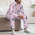 thumbnail image 7 of Cauagu Cartoon Poodle Dog Print Men's Long-Sleeve Pajama Set,Soft Button-Front 2Pjs for Men Long Sleeve Men’s Sleepwear-X-Large, 7 of 7