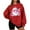 #0170-Wine, variant on Uootdi Christmas Santa Christmas Blowing Gift Bubble Printted Graphic Sweatshirt for Women Crewneck Long Sleeve Pullover Casu al Loose Fit Holiday Top