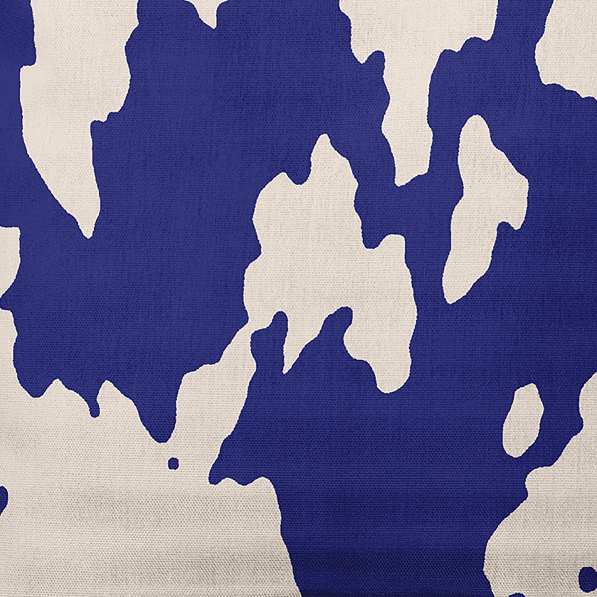 Simply Daisy 18" x 18" Moo Print Decorative Throw Pillow, Indigo Blue