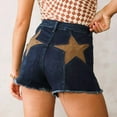 thumbnail image 4 of Byworldtasic No Boundarie Womens High Waist Slim Fit Jean Shorts Casual Streetwear Summer Denim Shorts with Button, 4 of 7