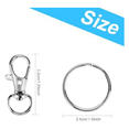 thumbnail image 2 of 200PCS Metal Lobster Claw Clasp with Key Rings, Keychains Clips and Key Chain Rings,Keychain Rings Making Kit for Crafts, 2 of 7