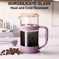 thumbnail image 3 of Baalaka French Press Coffee Maker, Coffee Press of 18/8 Stainless Steel Filter 11.8 OZ, Mini Camping French Press for Travel& Home Gift, 3 of 5