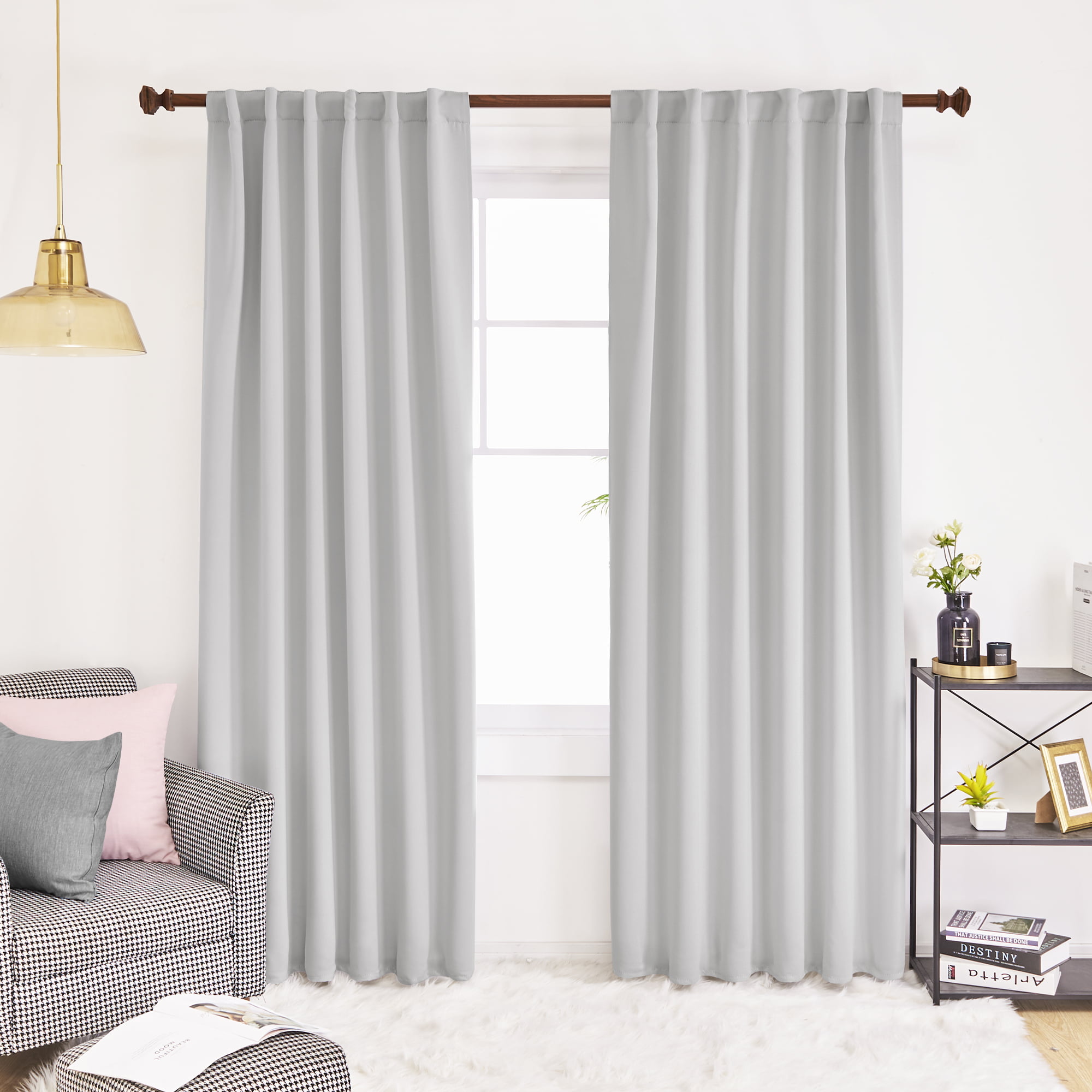 Details about   Thicken Blackout Curtains Solid Thermal Window Drapes 2 Panel 