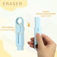 thumbnail image 4 of 6 Pack Erasers, Sliding Retractable Eraser Push Pull Cute Pencil Erasers Soft Large Easy to Clean with Plastic Sleeve for Sketching Drawing Artists Teacher Pencils, Blue TPE, 4 of 6