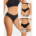 thumbnail image 4 of Finetoo 10 Pack Cotton Underwear for Women Criss Cross Lace Trim Low Rise Cheeky Bikini Panties M, 4 of 6