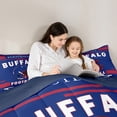 thumbnail image 5 of jejeloiu Buffalo Rugby City Queen Comforter Set,Ball Game Gaming Bedding Sets,Red White Blue Bedding Comforter Set For Boys Kids,Breathable Home Decor Reversible,3pcs, 5 of 7