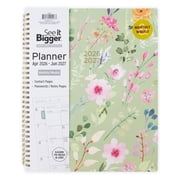 See It Bigger M/W Planner, Large (9" x 11"), Green Floral, 15-Month: Apr 2026 - Jun 2027