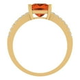 thumbnail image 4 of Solitaire with Accents Engagement Ring for Women - 1.62ct Simulated Red Diamond in 14K Yellow Gold Promise Ring, 4 of 6