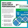 thumbnail image 3 of Filterbuy 20x30x1 Air Filter MERV 13 Optimal Defense (3-Pack), Pleated HVAC AC Furnace Air Filters Replacement (Actual Size: 19.63 x 29.63 x 0.75 Inches), 3 of 6